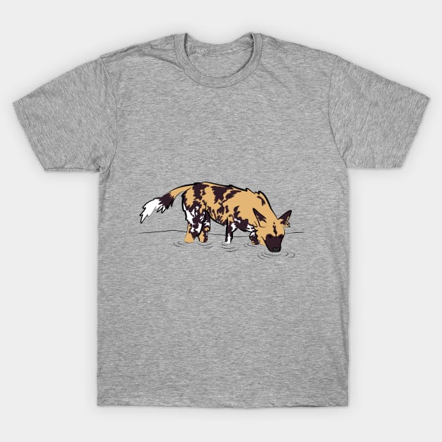 African Wild Dog T-Shirt by fuzzytapir